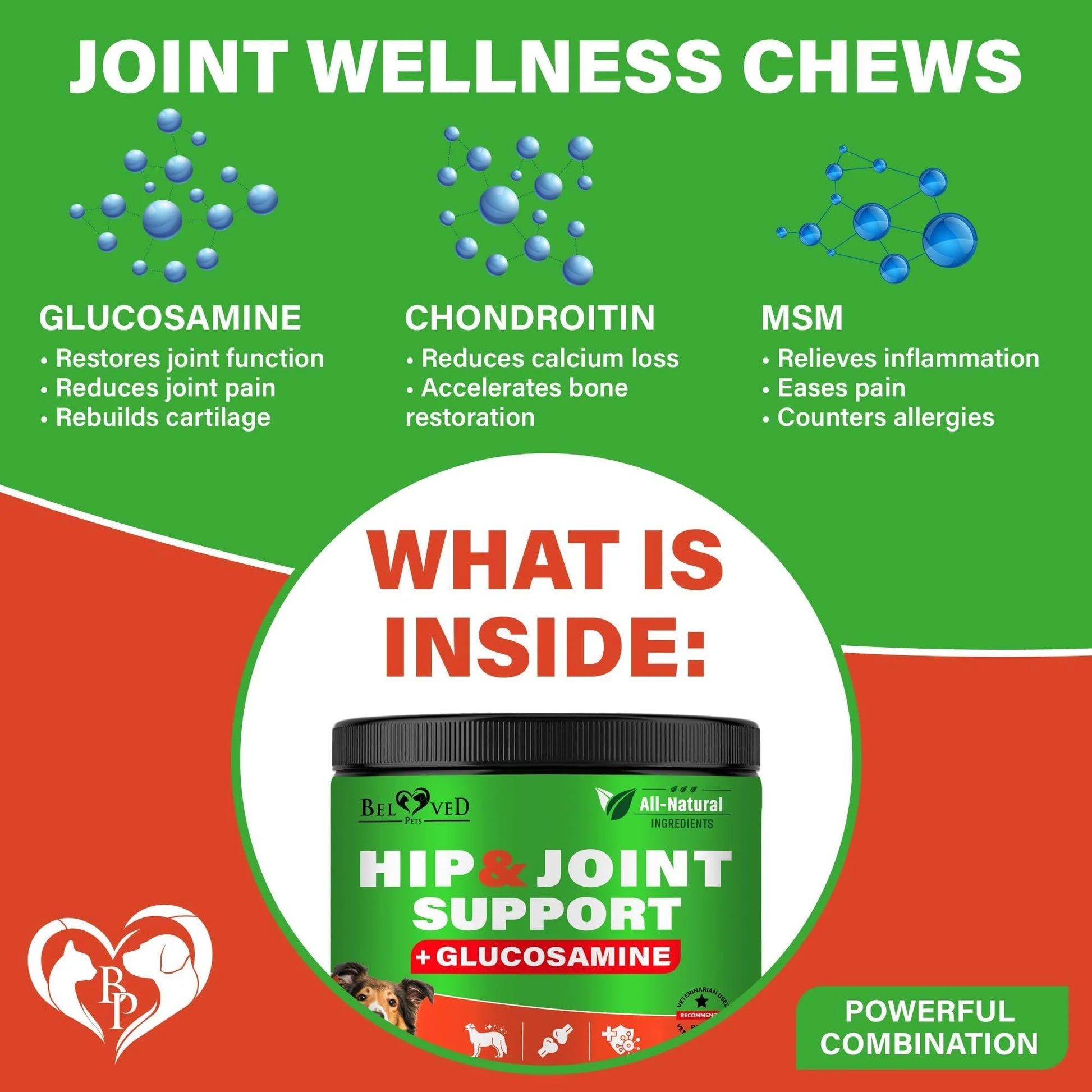Dog Hip and Joint Supplement & Arthritis Pain Relief Treats Glucosamine Chondroitin MSM Soft Chews for Senior Dogs Natural Medicine & Support Mobility Turmeric Vitamins for Dysplasia USA