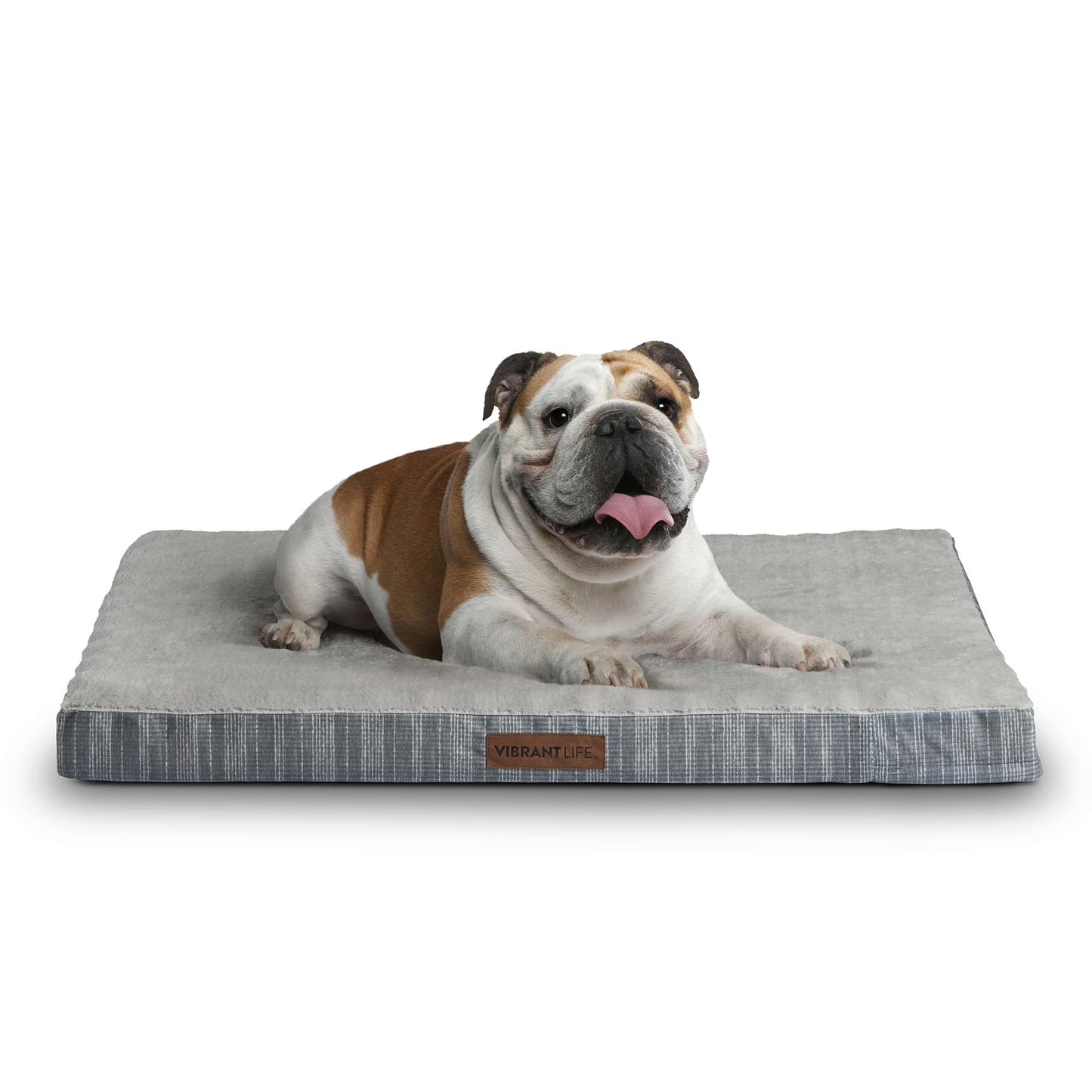 Large Orthopedic Foam Dog Bed for Large Breeds, 35" X 25", Grey