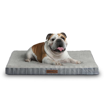 Large Orthopedic Foam Dog Bed for Large Breeds, 35" X 25", Grey