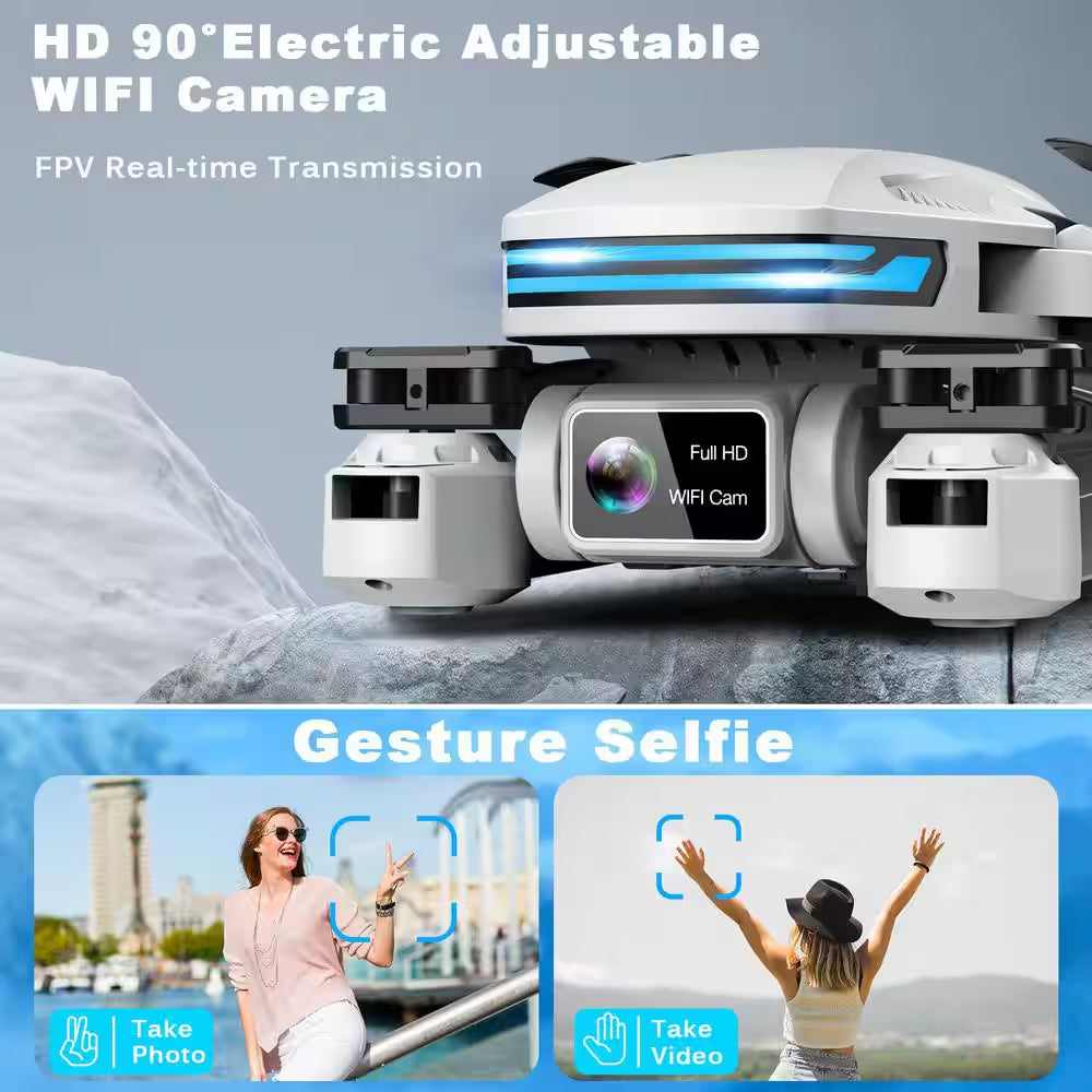 Drone with Camera for Adults HD FPV Drones with Altitude Hold One-Key Take off Voice Control Headless Mode