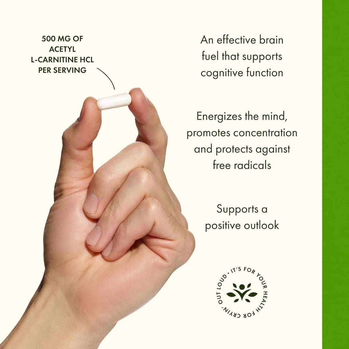 Acetyl L-Carnitine 500 Mg 100 Caps by Swanson Premium