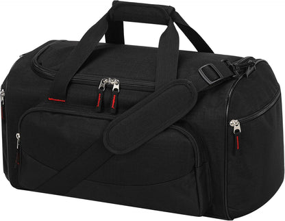 30L Gym Sport Duffle Bag - 17 Inch Carry on Weekender Overnight Bag for Travel, Workout, Fitness (Black-30L)