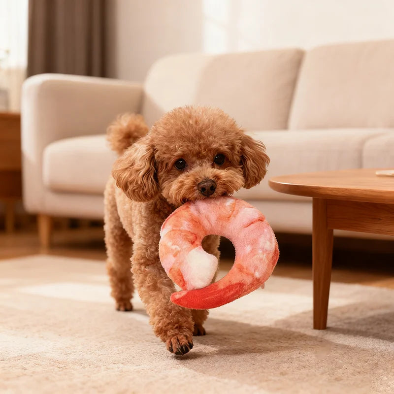 Durable Eco Friendly Plush Pizza Pet Toy with Squeak Sound Interactive Chew Toy for Puppy Kitten Teeth Train Dogs Cats Supplies