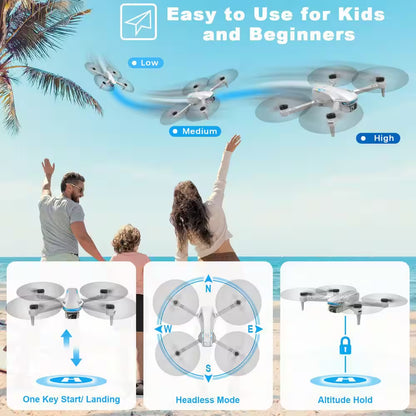 Drone with Camera for Adults HD FPV Drones with Altitude Hold One-Key Take off Voice Control Headless Mode