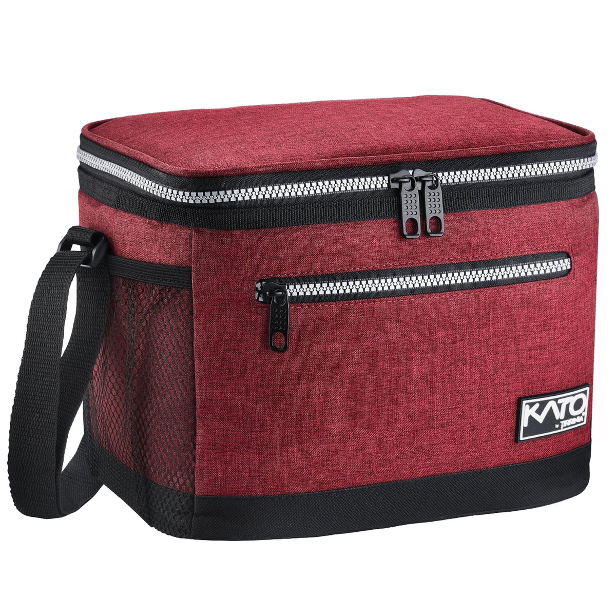 Insulated Lunch Bag for Women Men, Leakproof Thermal Reusable Lunch Box for Adult, Kids, Student, Lunch Cooler Tote for Office Work, School, Medium, Red