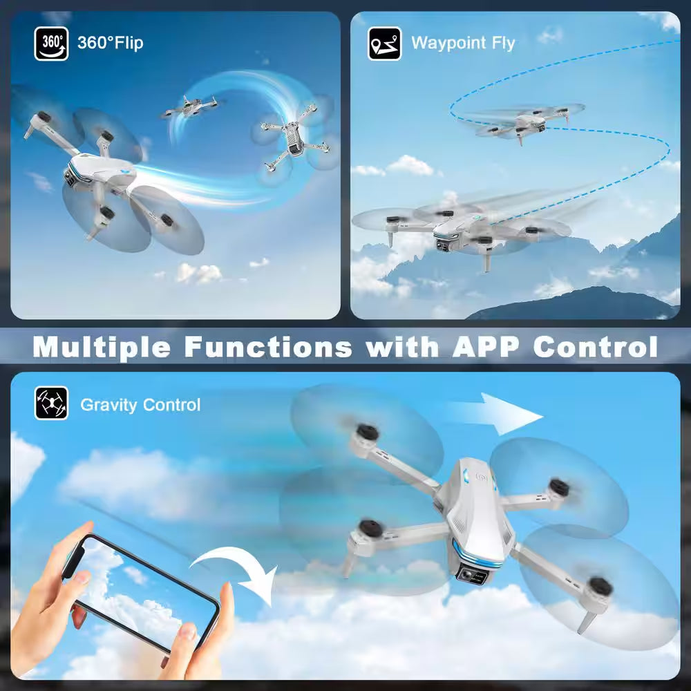 Drone with Camera for Adults HD FPV Drones with Altitude Hold One-Key Take off Voice Control Headless Mode