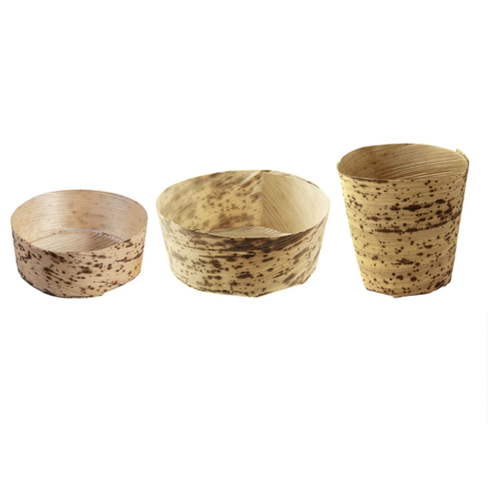 20 Pieces X Home Party Wedding Supplies Disposable Eco-Friendly Tableware 60Ml Bamboo Leaf Saucer Dish Bowl